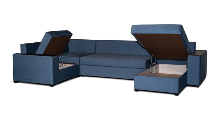 П-образный диван Комфорт 8 ДУ НПБ+МДФ в Лабытнанги - изображение 2