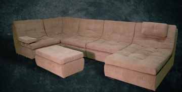 П-образный диван Шад Премьер со столом-пуфом в Губкинском