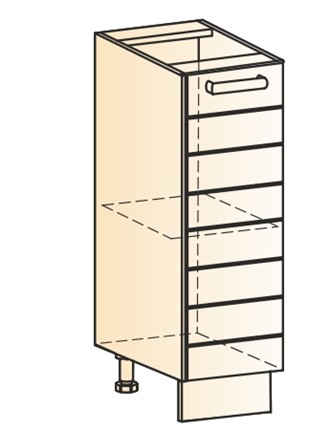 Кухонная тумба Виктория L200 (1 дв. гл.) в Салехарде - изображение