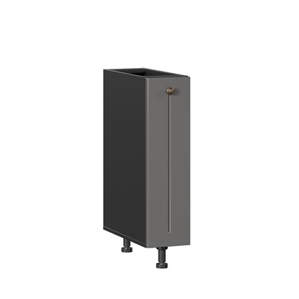 Кухонная тумба-бутылочница Амели-3 200 ЛД 299.100.000.014, Чёрный/Оникс серый в Салехарде - изображение
