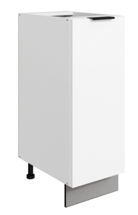 Тумба кухонная Стоун L300 (1 дв.гл.) (белый/джелато софттач) в Салехарде - изображение