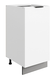Кухонная тумба Стоун L400 (1 дв.гл.) (белый/джелато софттач) в Салехарде