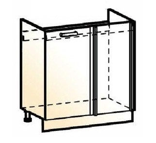 Шкаф рабочий под мойку угловой Стоун L800 (1 дв. гл.) в Салехарде