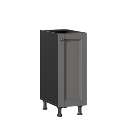 Кухонная тумба Амели-3 300 ЛД 299.010.000.002, Чёрный/Оникс серый в Салехарде - изображение