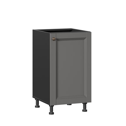Кухонная тумба Амели-3 450 ЛД 299.030.000.006, Чёрный/Оникс серый в Салехарде - изображение