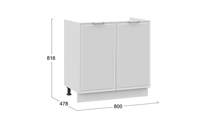 Тумба кухонная Белладжио 1Н8М (Белый, Фон белый) в Салехарде - изображение 2