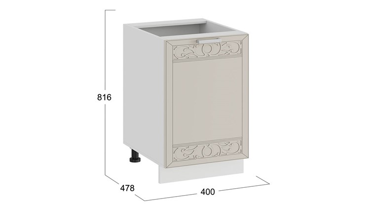 Кухонная тумба Долорес 1Н4 (Белый/Крем) в Салехарде - изображение 2