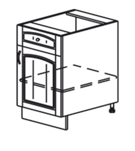 Тумба кухонная Кантри рабочая однодверная с ящиком 820*500*525 мм в Надыме