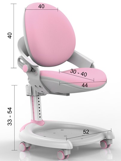 Растущее детское кресло Mealux ZMAX-15 Plus, Y-710 PN Light, белый металл, обивка светло-розовая однотонная в Салехарде - изображение 2