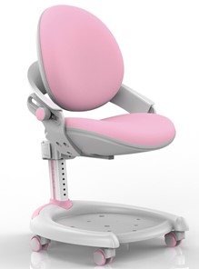 Растущее детское кресло Mealux ZMAX-15 Plus, Y-710 PN Light, белый металл, обивка светло-розовая однотонная в Новом Уренгое