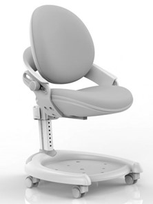 Детское кресло Mealux ZMAX-15 Plus, Y-710 BL, белый металл, обивка серая однотонная в Лабытнанги