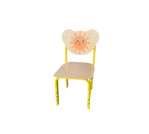 Детский растущий стул Фанера Солнышко (Кузя-Ф. СОЛ(1-3) Лак в Салехарде - изображение