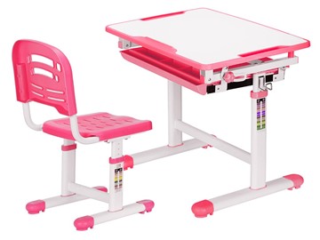 Растущий стол и стул Mealux EVO-06 Pink, розовая в Губкинском