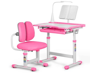 Растущая парта + растущее кресло Mealux EVO BD-23 Pink в Ноябрьске
