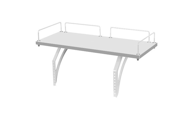 Детский стол-трансформер 1/75-40 (СУТ.25) + Polka_z 1/600 (2 шт.) + Polka_b 1/550 белый/белый/Серый в Муравленко - изображение 2