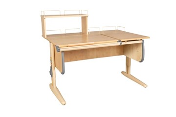 Детский стол-трансформер 1/75-40 (СУТ.25) + Polka_z 1/600 + Polka_zz 1/600 бежевый/бежевый/серый в Салехарде