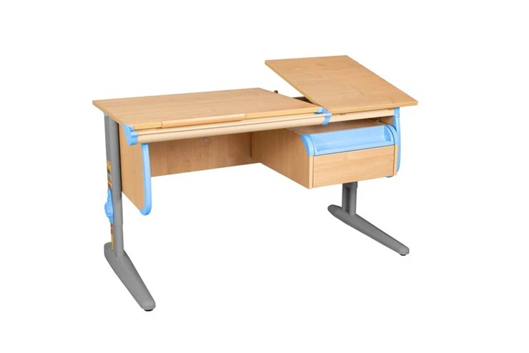 Детский стол-трансформер 1/75-40 (СУТ.25) + Tumba 1 Бежевый/Серый/Ниагара в Надыме - изображение 3