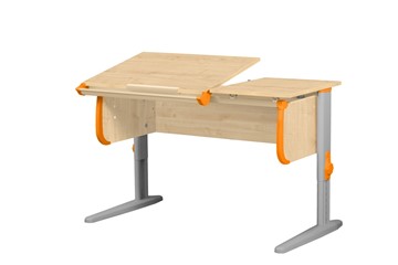 Детский стол-трансформер 1/75-40 (СУТ.25) Бежевый/Серый/Оранжевый в Салехарде