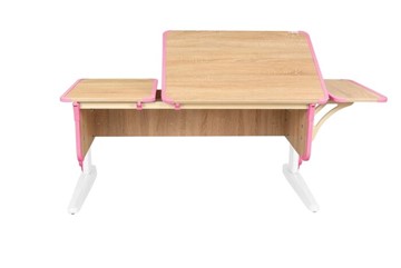 Детский стол-трансформер 4/75-40 (СУТ.42)  + Polka_b 4/550 Дуб сонома/белый/розовый в Салехарде