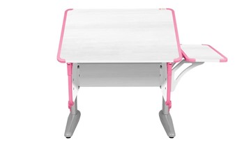 Детский стол-трансформер 4/75 (СУТ.41) + Polka_b 4/550 Рамух белый/серый/розовый в Лабытнанги