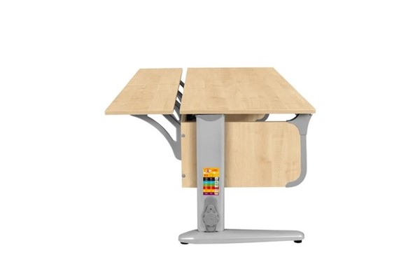 Детский стол-трансформер 6/120 (СУТ.49) + Polka_z 6/600 (2 шт) Клен-Танзай/серый/серый в Салехарде - изображение
