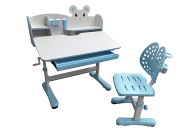 Растущий стол и стул Carezza Blue FUNDESK в Салехарде - предосмотр 4