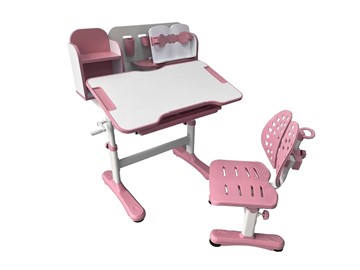 Парта растущая и стул Vivo Pink FUNDESK в Тарко-Сале - предосмотр 1