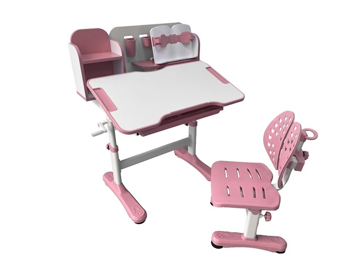 Парта растущая и стул Vivo Pink FUNDESK в Тарко-Сале - изображение 1