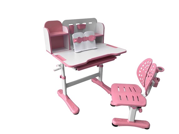 Парта растущая и стул Vivo Pink FUNDESK в Тарко-Сале - изображение