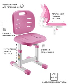 Комплект растущей мебели SET Holto-2 розовый в Надыме - предосмотр 5