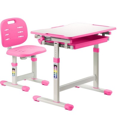 Комплект растущей мебели SET Holto-2 розовый в Надыме - изображение