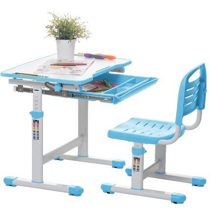 Детский стол-трансформер SET Holto-2А голубой в Салехарде - изображение