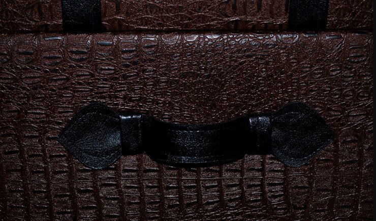 Пуф-сундук "Аллигатор" коричневый, иск. кожа в Губкинском - изображение 4