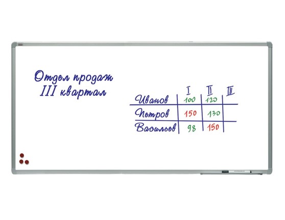 Доска магнитная настенная 2х3, TSA1224, 120х240 см, алюминиевая рамка, лаковое покрытие в Муравленко - изображение