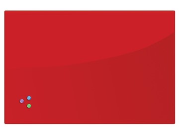 Доска магнитно-маркерная стеклянная BRAUBERG 60х90 см, красная в Новом Уренгое