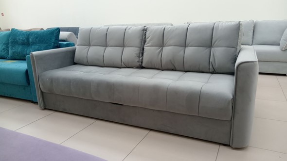 Прямой диван Татьяна 5 БД Граунд 05 серый в Тарко-Сале - изображение