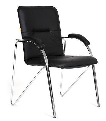 Офисное кресло CHAIRMAN 850 Экокожа Terra 118 черная в Новом Уренгое - изображение