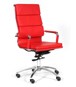 Компьютерное кресло CHAIRMAN 750 экокожа красная в Новом Уренгое