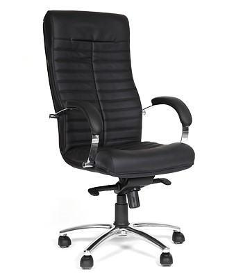 Кресло компьютерное CHAIRMAN 480 Экокожа премиум черная в Губкинском - изображение