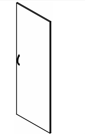 SIMPLE SD-6B Дверь высокая 594х16х1740 серый в Салехарде - изображение
