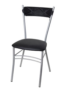 Кухонный стул Бистро Софт СРП-080С Эмаль, с мягкой спинкой Экотекс черный в Салехарде - предосмотр